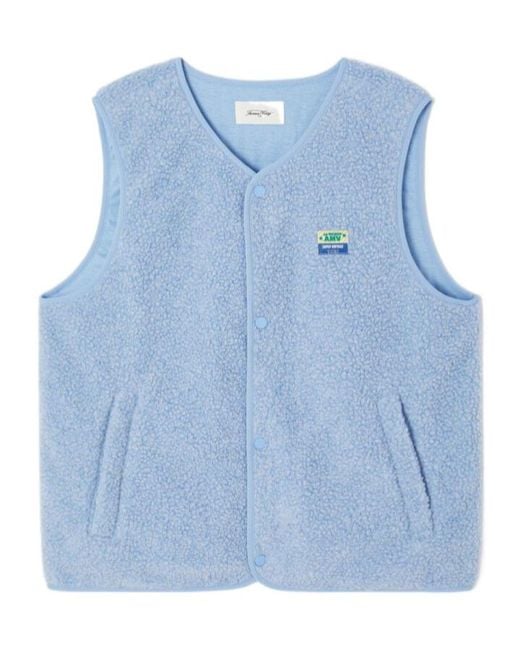 American Vintage Blue Sleeveless Vest for men