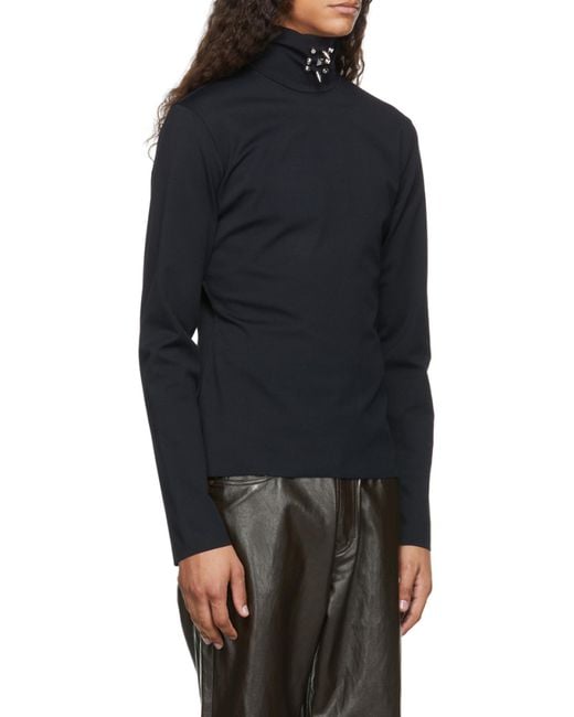 we11done Black High-Necked Pullover