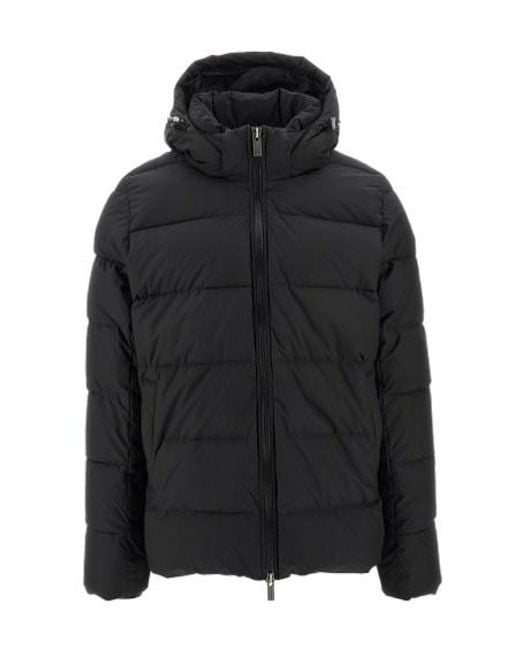 Pyrenex Black Hooded Puffer Jacket for men