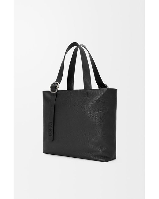 Loewe Black Logo Printed Tote Bag for men