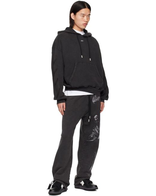 Off-White c/o Virgil Abloh Black Matthew Drawstring Hoodie for men