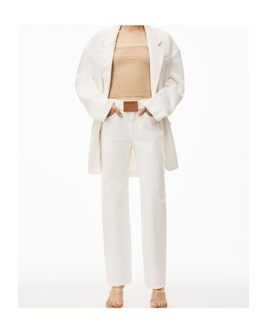 Alexander Wang Natural Crystal-Embellished Top