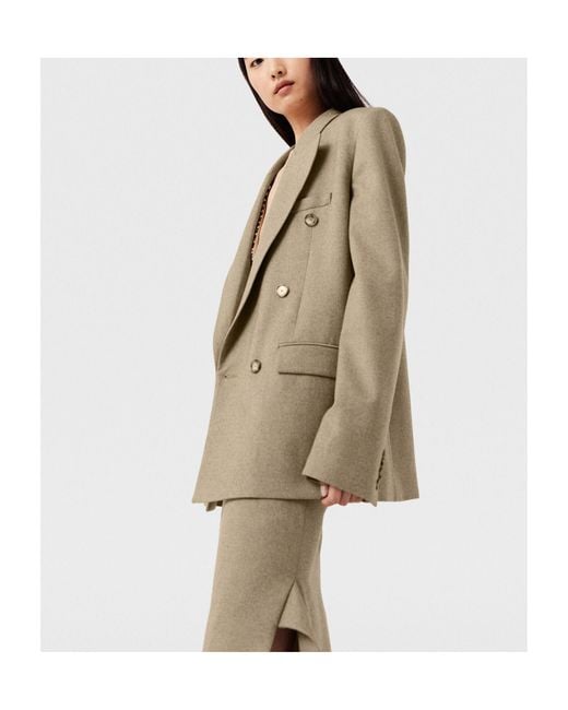 Stella McCartney Natural Double-Breasted Tailored Blazer