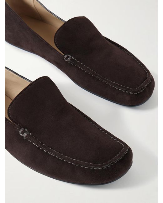 The Row Brown Leo Loafers
