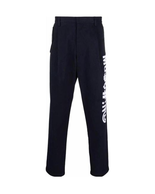 Moschino Blue Logo Design Casual Pants for men