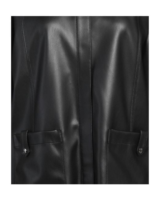 Max Mara Black Solid-Color Shirt Jacket