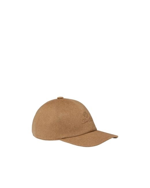 Loro Piana Brown Baseball Cap for men