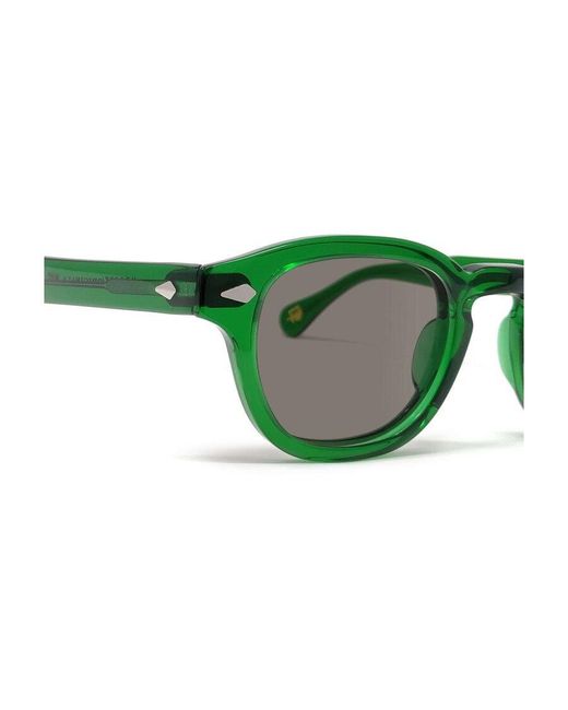 Moscot Green Lemtosh Oval Frame Sunglasses for men