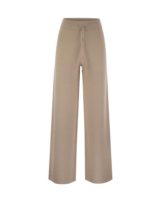 Fabiana Filippi Natural Drawstring Casual Pants