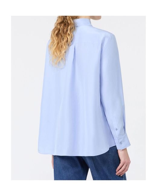 Weekend by Maxmara Blue Collared Long-Sleeved Shirt