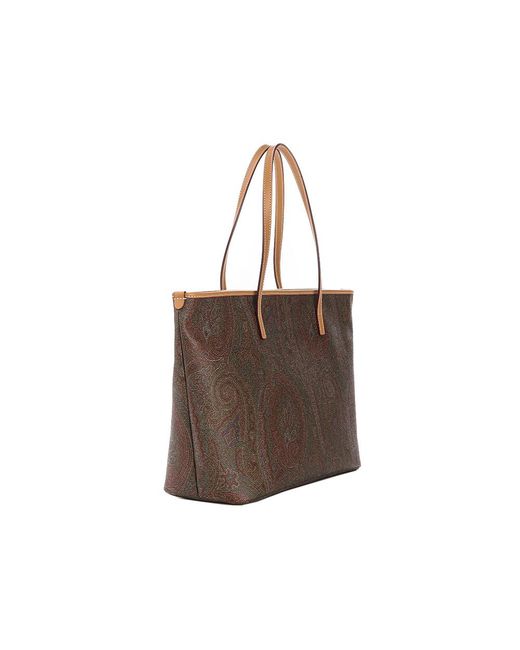 Etro Brown Patterned Shoulder Bag