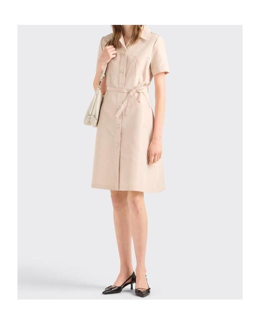 Prada Natural Faille Shirt Dress