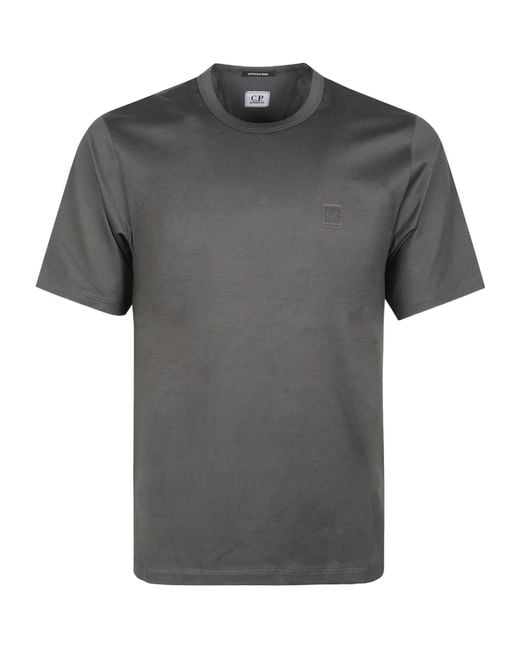 C P Company Gray Logo T-Shirt for men