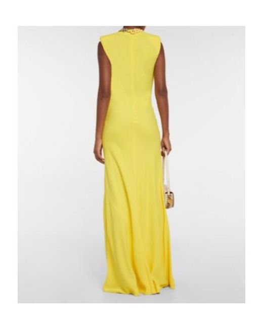 Stella McCartney Yellow Chain-Detail Maxi Dress
