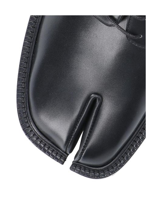 Maison Margiela Black Tabi Derby Lace-Up Shoes for men