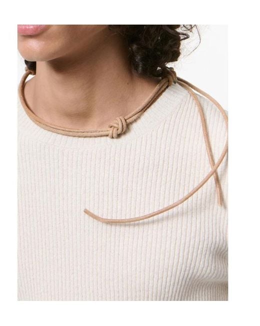 Our Legacy Metallic Adjustable Leather Necklace for men