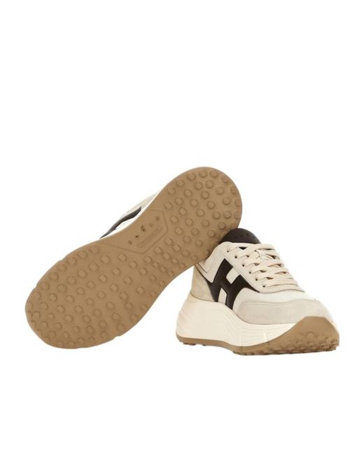 Hogan White Hi-Fi Lace-Up Sneakers