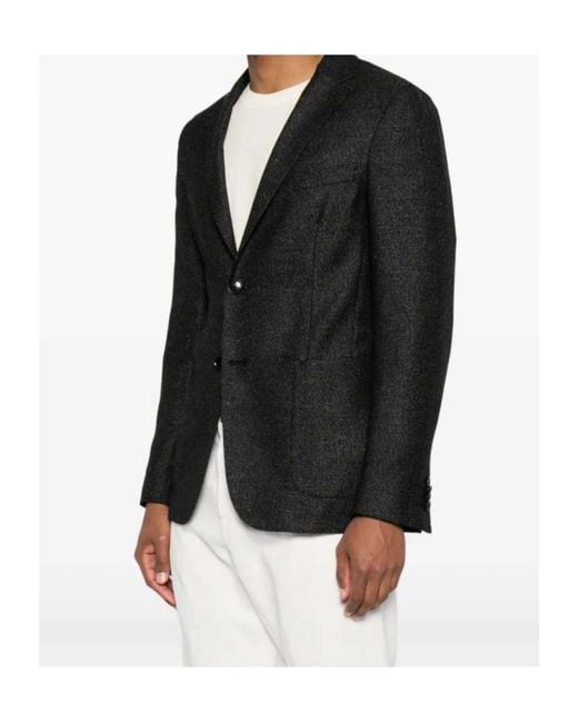Zegna Black Single-Breasted Suit Jacket for men