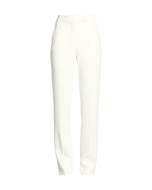 Max Mara White Straight Casual Pants