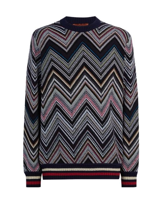 Missoni Black Chevron-Knit Jumper for men