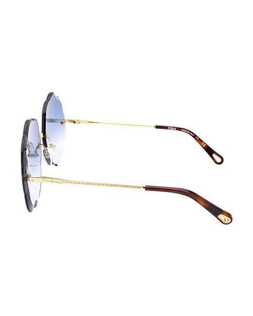 Chloé Blue Logo Sunglasses