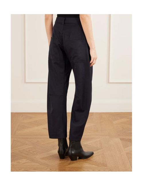 Nili Lotan Blue Casual Trousers With Belt Loops