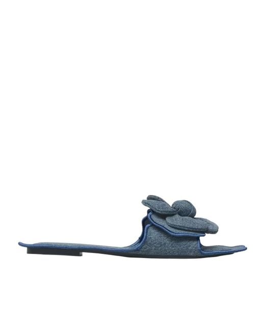 Marc Jacobs Blue The Denim Daisy Sandal