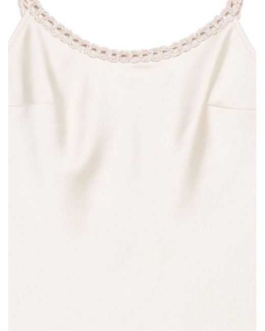 D.exterior White Thin-Strapped Tank Top