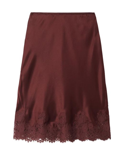 Doen Purple Elowette Lace-Trimmed Skirt