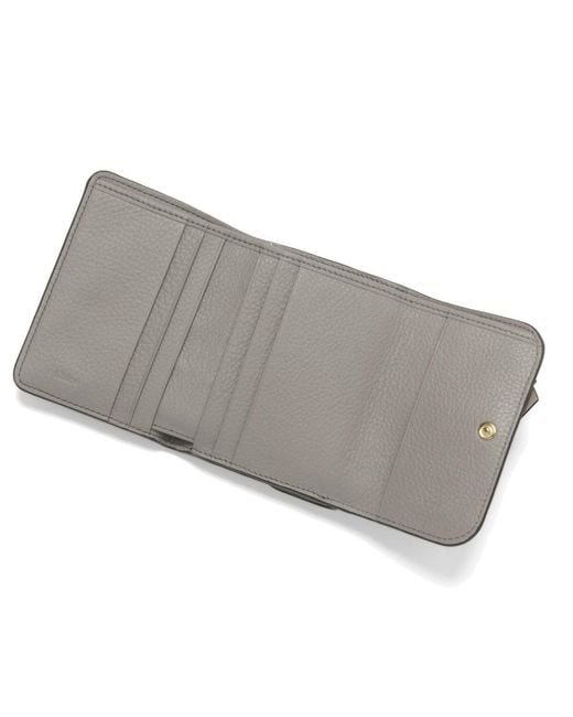 Chloé Gray Mini Alphabet Tri-Fold Wallet