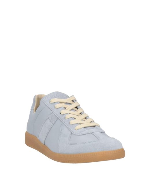 Maison Margiela White Plain Suede Casual Sneakers