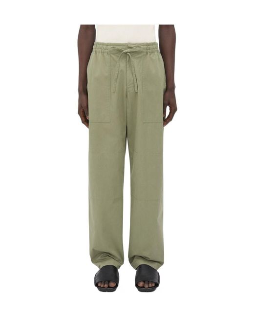 Bottega Veneta Green Light Cotton Twill Trousers for men