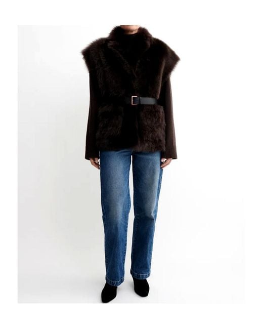 Arma Black Double-Sided Wool Vest