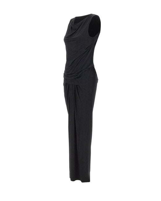 Entire studios Black Draped Sleeveless Dress