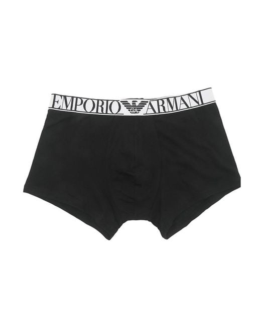 Emporio Armani Black Logo Boxer Panties Two-Pair for men