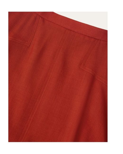 Loro Piana Red Flavia Skirt