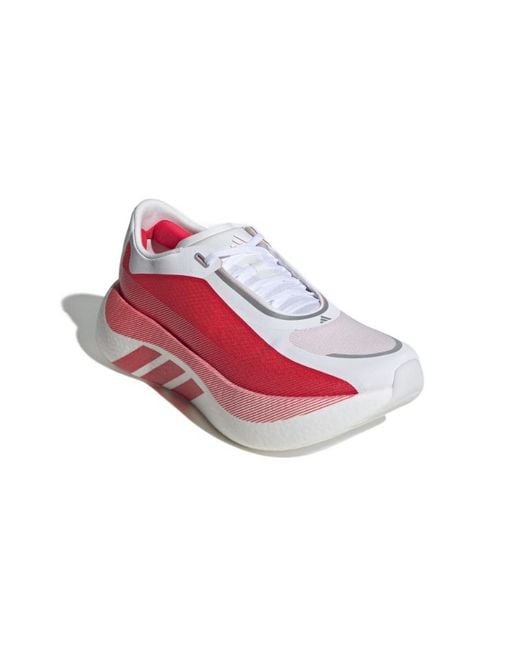 Adidas Red Hyperboost Edge Running Shoes for men