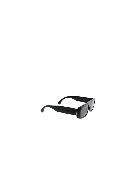 Fendi White Eyewear Rectangle-Frame Sunglasses for men
