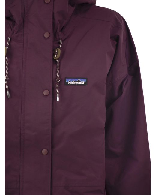 Patagonia Purple Recycled Nylon Hooded Parka