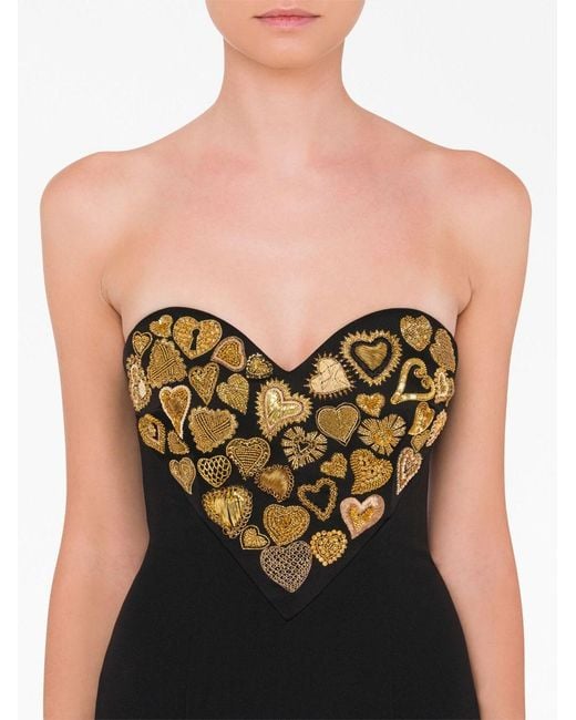 Moschino Black Strapless Dress
