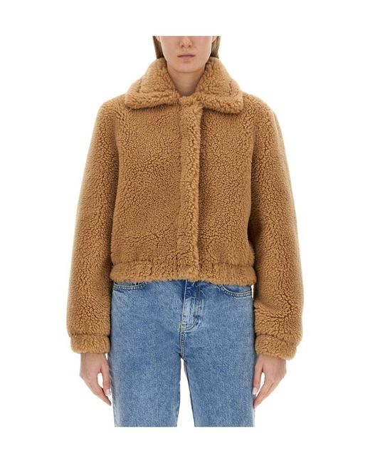 Moschino Blue Long-Sleeved Lapel Jacket