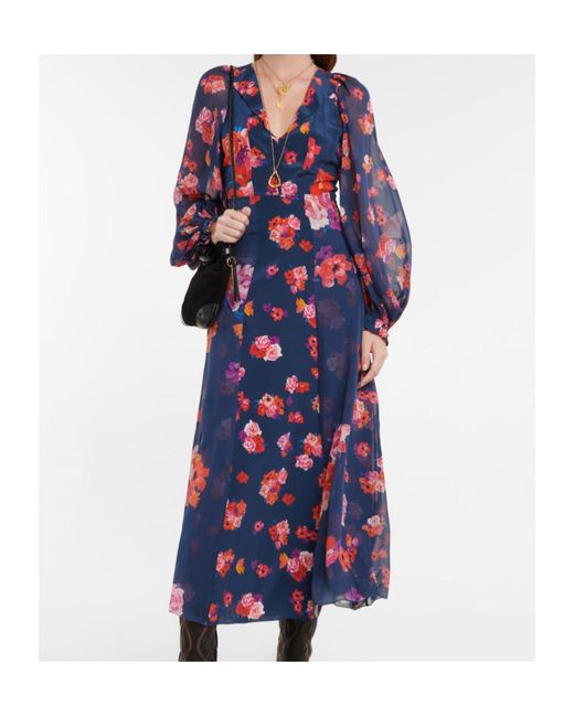 Dorothee Schumacher Blue Floral Freedom Long-Sleeved Dress