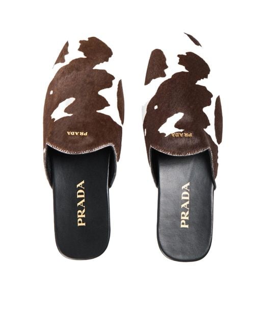 Prada Brown Flat Mules