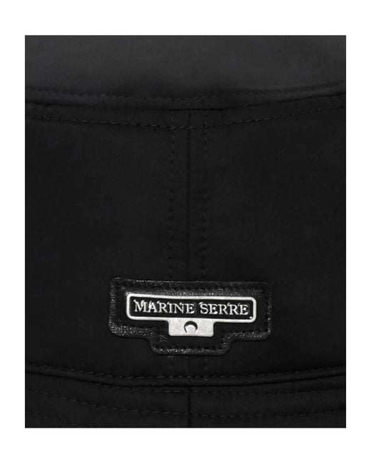 MARINE SERRE Black Logo Fisherman's Hat for men