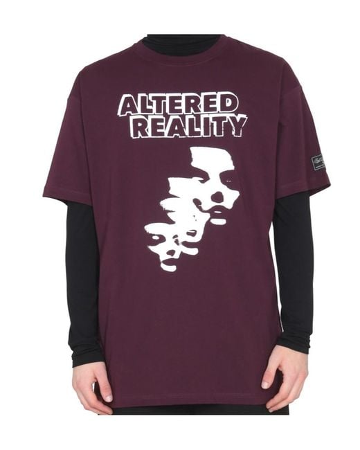 Raf Simons Purple Graphic Logo T-Shirt for men