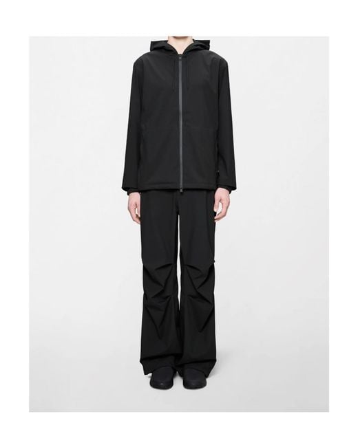 Rains Black Suva Hardshell Jacket for men
