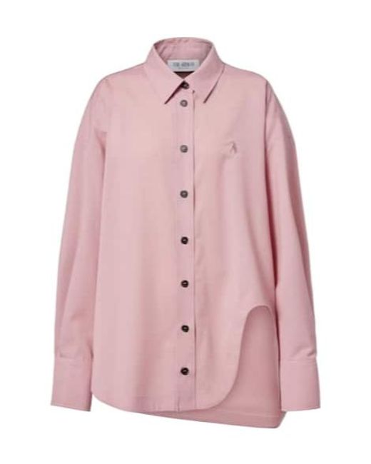 The Attico Pink Diana Asymmetric Oversized Shirt
