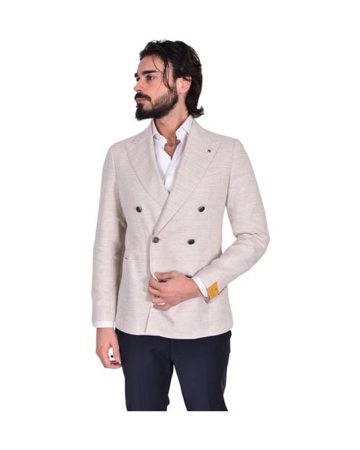 Tagliatore Red Double-Breasted Blazer for men