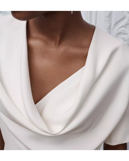 Dior White Short-Sleeved Draped Blouse