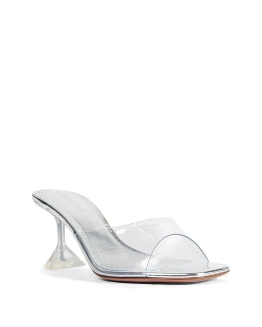 AMINA MUADDI White Open-Toe Mules